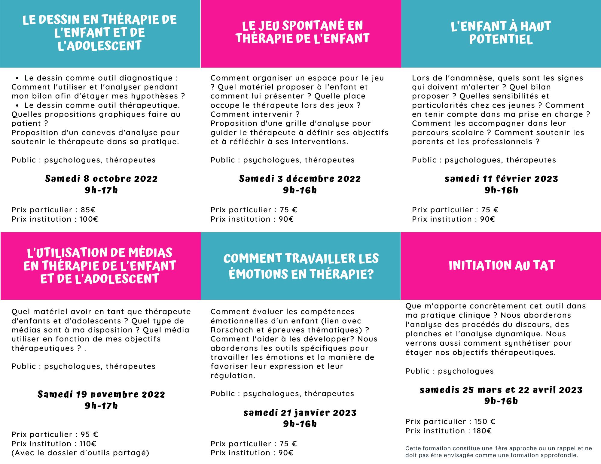 formation 2022 Formation en puéri-thérapie